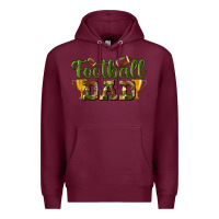 Burgundy football dad Premium Hoodie - BundleAndBundleShop