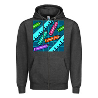 Charcoal Heather school pencil seamless pattern Zipper Hoodie - BundleAndBundleShop