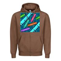 Chestnut school pencil seamless pattern Zipper Hoodie - BundleAndBundleShop
