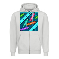 Dove Grey school pencil seamless pattern Zipper Hoodie - BundleAndBundleShop