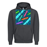 Smoke school pencil seamless pattern Zipper Hoodie - BundleAndBundleShop
