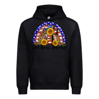 Black god bless america  rainbow Urban Hoodie - BarkalooDesign