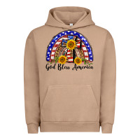 Pigment Burro god bless america  rainbow Urban Hoodie - BarkalooDesign