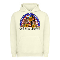 Pigment Pistachio god bless america  rainbow Urban Hoodie - BarkalooDesign
