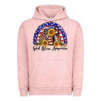 Pigment Salmon god bless america  rainbow Urban Hoodie - BarkalooDesign