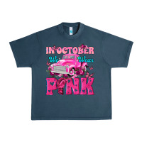 Midnight Navy In October We Wear Pink Truck Urban Heavy Tee - texasbilliewilder