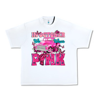 White In October We Wear Pink Truck Urban Heavy Tee - texasbilliewilder