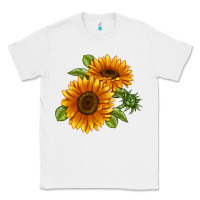 White Soraya Sunflower Classic Tee - LillyAllenDesigns