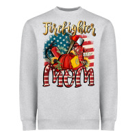 Heather Grey Firefighter mom Heavyweight Sweatshirt - FaDigitalArtStudio