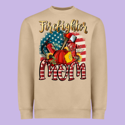 Firefighter Mom Heavyweight Sweatshirt Designed By Fadigitalartstudio