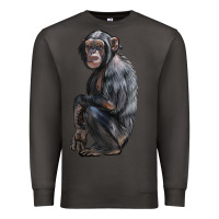 Smoke Chimpanzee Illustrations Premium Sweatshirt - LillyAllenDesigns