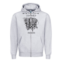 Heather Grey A Feathered indians tyler darling childers art gift for fans Zipper Hoodie - tuanDangUi
