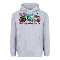 Peace Love Maine Coon Cat Heavyweight Hoodie | Teevron
