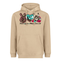 Mushroom peace love maine coon cat Heavyweight Hoodie - LillyAllenDesigns