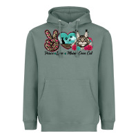 Sage peace love maine coon cat Heavyweight Hoodie - LillyAllenDesigns