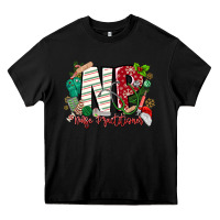 Black NP Nurse Practitioner Christmas Heavy Core Tee - MaliasSmallBusiness