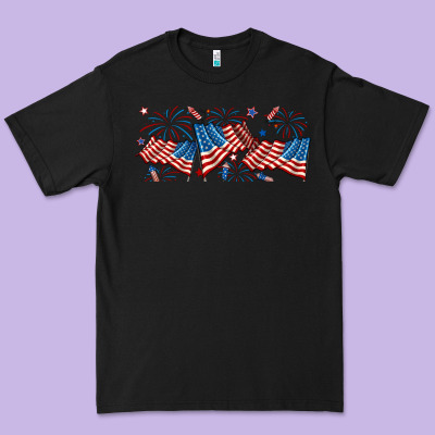 Fourth Of July American Flag Premium Tee Designed By Ranaportraitstore