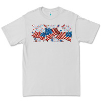 Dove Grey fourth of july american flag Premium Tee - RanaPortraitStore