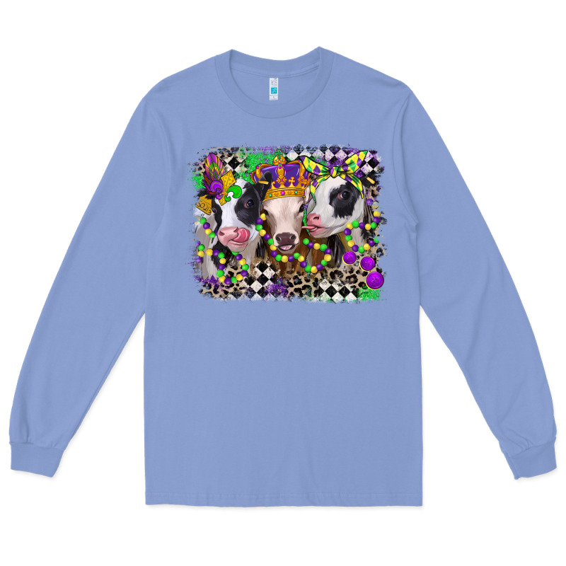 Mardi Gras Heifers Long Sleeve Tee by CowGirlArtShop | Teevron