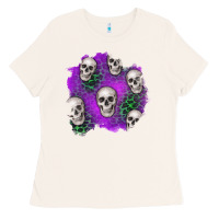 Bone halloween patch 2 Ladies Tee - BundleAndBundleShop