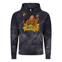 Cloud Black Thankful Fall with black girl Vintage Hoodie - NancyCooperArtShop