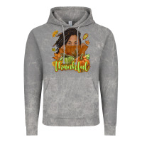 Cloud Rock Thankful Fall with black girl Vintage Hoodie - NancyCooperArtShop