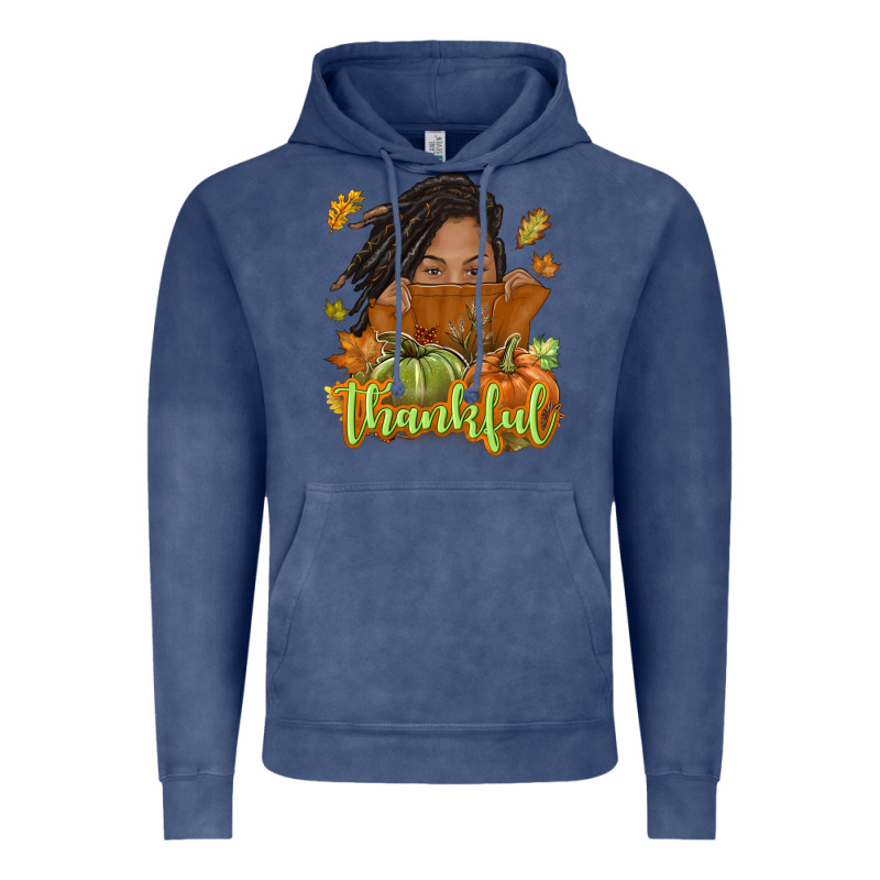 Thankful Fall With Black Girl Vintage Hoodie by NancyCooperArtShop | Teevron