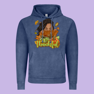 Thankful Fall With Black Girl Vintage Hoodie Designed By Nancycooperartshop