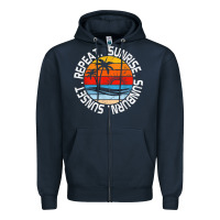 Navy sunrise sunburn sunset repeat retro vintage gift vacation t shirt Zipper Hoodie - tuanDangUi