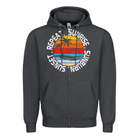 Smoke sunrise sunburn sunset repeat retro vintage gift vacation t shirt Zipper Hoodie - tuanDangUi