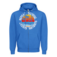 True Royal sunrise sunburn sunset repeat retro vintage gift vacation t shirt Zipper Hoodie - tuanDangUi