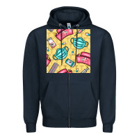 Navy nurse medicine seamless pattern Zipper Hoodie - BundleAndBundleShop