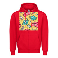 Red nurse medicine seamless pattern Zipper Hoodie - BundleAndBundleShop