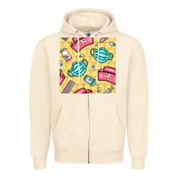 Sandshell nurse medicine seamless pattern Zipper Hoodie - BundleAndBundleShop