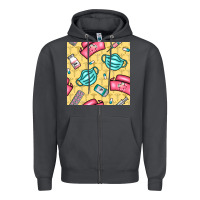 Smoke nurse medicine seamless pattern Zipper Hoodie - BundleAndBundleShop