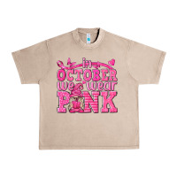 In October We Wear Pink With Gnome Urban Heavy Tee | Teevron