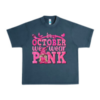 Midnight Navy In October We Wear Pink with Gnome Urban Heavy Tee - texasbilliewilder