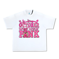 White In October We Wear Pink with Gnome Urban Heavy Tee - texasbilliewilder