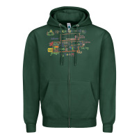 Sports Green operation ho ho ho Zipper Hoodie - tuanDangUi