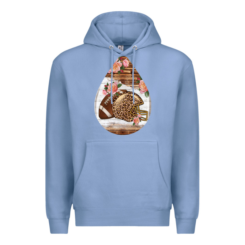 American Football And Western Roses Teardrop Premium Hoodie by BundleAndBundleShop | Teevron