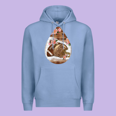 American Football And Western Roses Teardrop Premium Hoodie Designed By Bundleandbundleshop