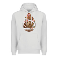 Dove Grey american football and western roses teardrop Premium Hoodie - BundleAndBundleShop