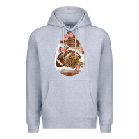 Heather Grey american football and western roses teardrop Premium Hoodie - BundleAndBundleShop