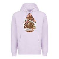Lilac american football and western roses teardrop Premium Hoodie - BundleAndBundleShop