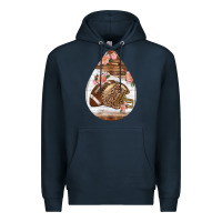 Navy american football and western roses teardrop Premium Hoodie - BundleAndBundleShop