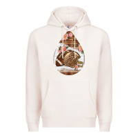 Pale Pink american football and western roses teardrop Premium Hoodie - BundleAndBundleShop