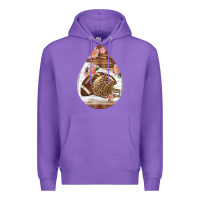 Purple american football and western roses teardrop Premium Hoodie - BundleAndBundleShop
