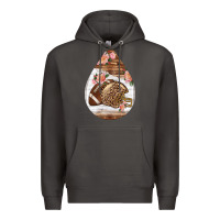 Smoke american football and western roses teardrop Premium Hoodie - BundleAndBundleShop