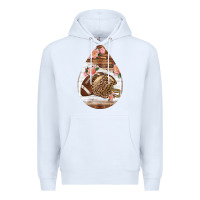 White american football and western roses teardrop Premium Hoodie - BundleAndBundleShop