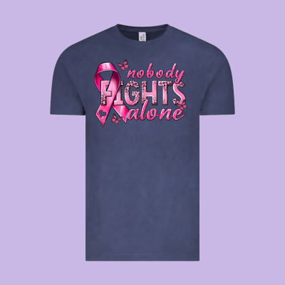 Nobody Fights Alone Cancer Vintage Tee Designed By Nancycooperartshop